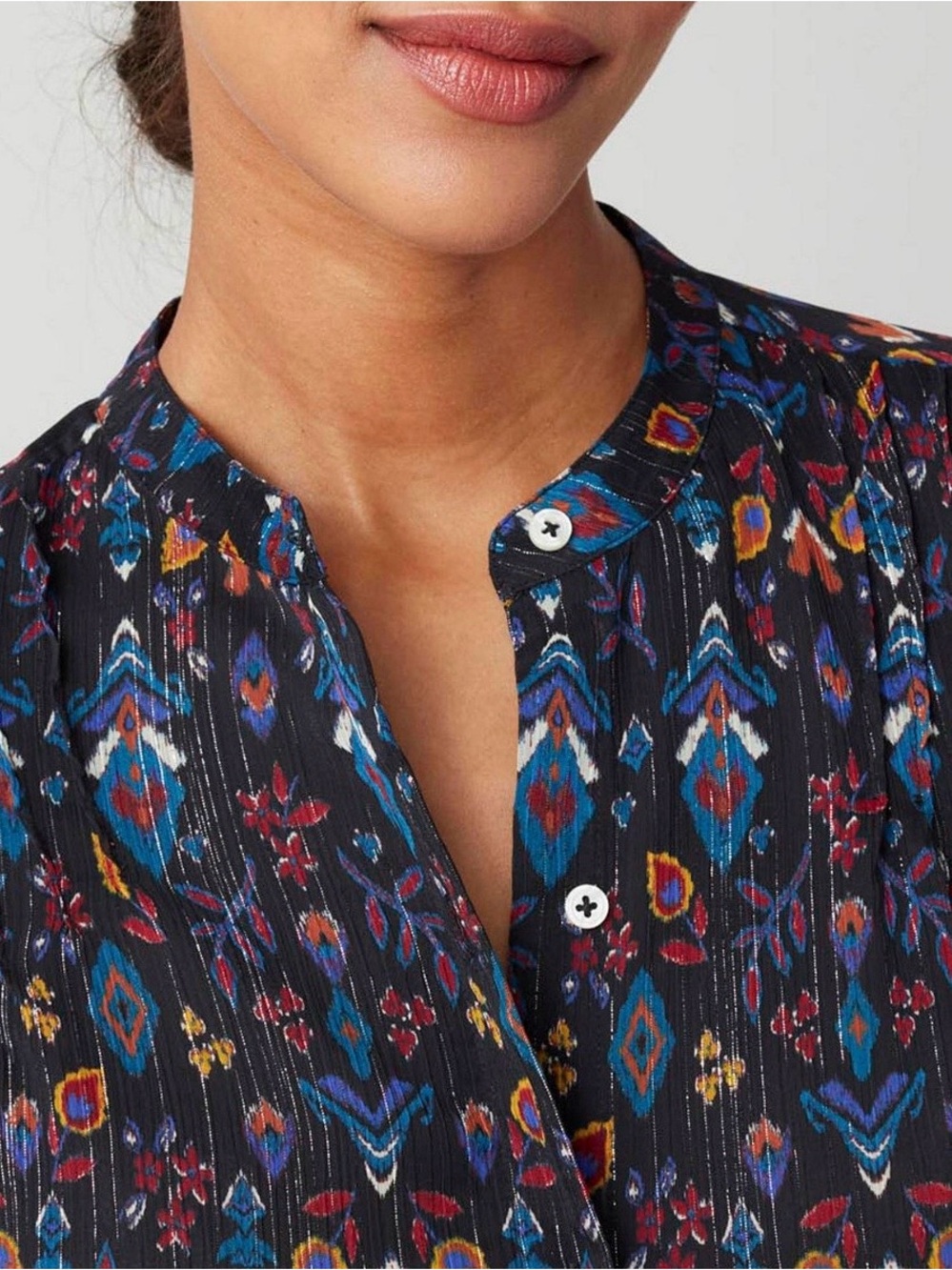Untuckit Women’s Georgette Bishop Sleeve Button Front LORELEI Blouse NWT Size 10 - Picture 2 of 13